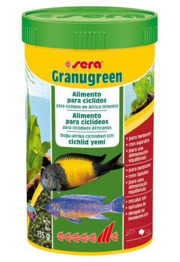 SERA GRANUGREEN 250 ML.ALIMENTO CÍCLIDOS ÁFRICA SERA GRANUGREEN 250 ML.ALIMENTO CÍCLIDOS ÁFRICA