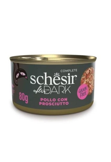 Schesir after dark pollo jamon caldo gato 80gr