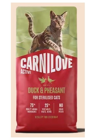 Pato y faisan pienso seco 2kg carnilove esteriliza