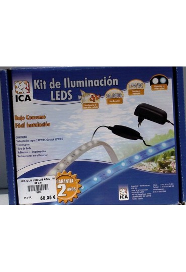 ICA KIT. ILUM LED LUZ AZUL ACUARIO  71L  65 CM