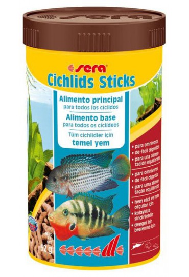 SERA CICHLIDS STICKS 250 ML CÍCLIDOS