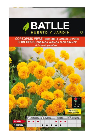 BATLLE SEMILLA COREOPSIS VIVAZ DOBLE AMARILLO