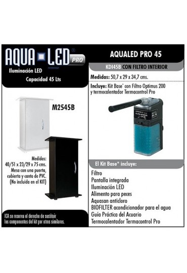 ACUARIO KIT INTERIOR AQUALED PRO 45 BLANCO