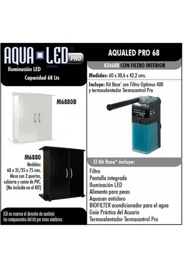 ACUARIO KIT INTERIOR AQUALED PRO 68 BLANCO