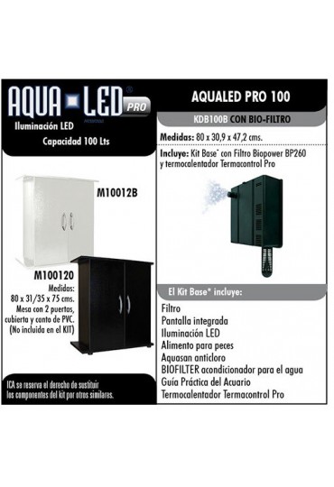 ACUARIO KIT INTERIOR AQUALED 100 BIO BLANCO