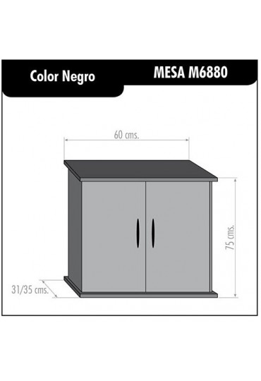 MESA AQUALIGHT 68/80L. NEGRA