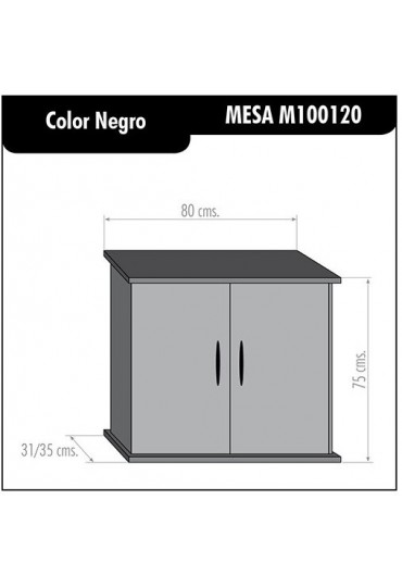 MESA AQUALIGHT 100/120L NEGRA