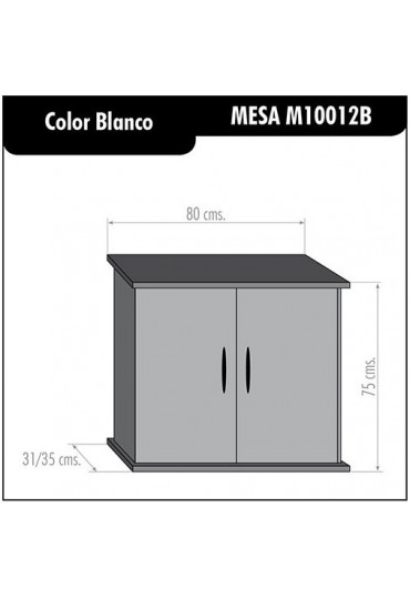 MESA AQUALIGHT 100/120L BLANCA