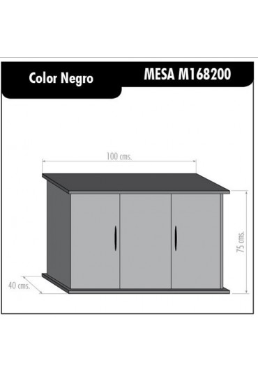 MESA AQUALIGHT 168 Y 200 NEGRA