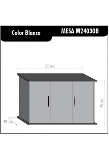 MESA AQUALIGHT 240 Y 300 BLANCA