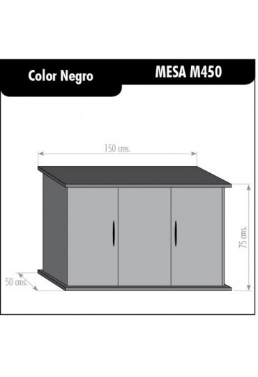 MESA AQUALIGHT 450L NEGRA