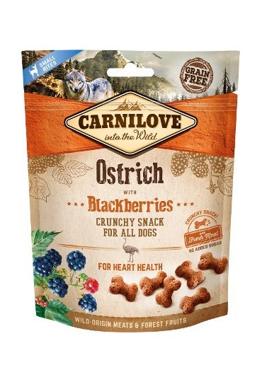 CARNILOVE CRUNCHY SNACK OSTR&BLACKB 200G