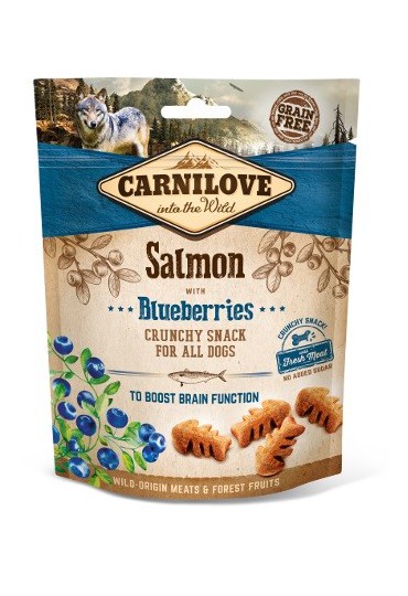 CARNILOVE CRUNCHY SNACK SALMON  & BLUEB 200G