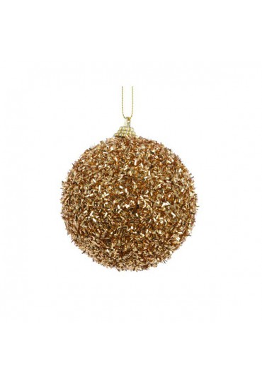 BOLA NAVIDAD ESPUMILLÓN ORO 8CM