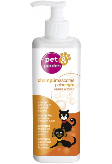 PET&GARDEN CHAMPU PELO NEGRO 400 ML