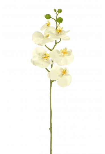 TALLO ORQUÍDEA LATEX ARTIFICIAL 60 CM BLANCO