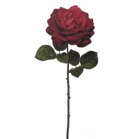 ROSA INGLESA ARTIFICIAL 45 CM BURDEOS