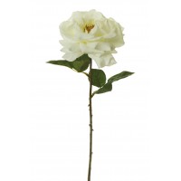 ROSA ECUADOR CERRADA ARTIFICIAL 45 CM BLANCO
