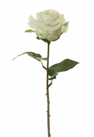 ROSA ECUADOR ABIERTA ARTIFICIAL 47 CM  BLANCO