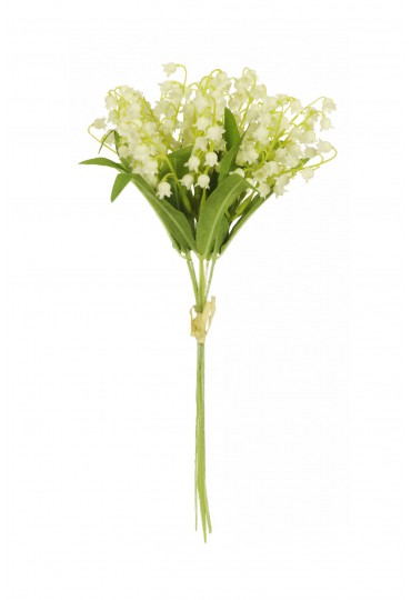 MUGUET PLASTIC RAFFIA ARTIFICIAL 33 CM  BLANCO