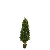 ÁRBOL PIRÁMIDE LAUREL ARTIFICIAL 120CM VERDE