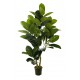 PLANTA RAMA FICUS RUBBER ARTIFICIAL 120CM VERDE