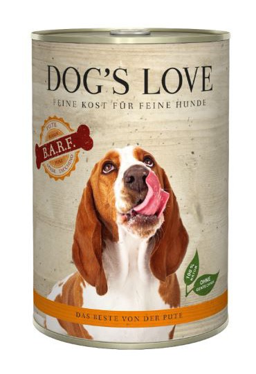 DOG'S LOVE BARF PAVO 400GR