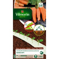 VILMORIN 2 CINTAS SEMILLAS ZANAHORIA NANCO 2X25M