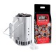 WEBER SET CHIMENEA DE ENCENDIDO+2 KG DE BRIQUETAS