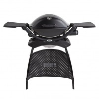 BARBACOA WEBER Q2200 BLACK C/MESA+PARRILLA CON BANDEJA COCCION