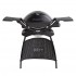 BARBACOA WEBER Q2200 BLACK C/MESA+PARRILLA CON BANDEJA COCCION
