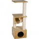 RASCADOR GATO VIOLA BEIGE 35X35X103CM