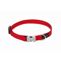COLLAR PERRO PEQUEÑO LISO ROJO 20-32 CM
