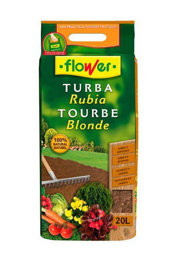 SUbSTRATO TURBA RUBIA 20 LTS FLOWER