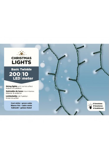 LUCES 200 LED 10M LUZ BLANCA EXTERIOR