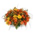 Centro Variado De Flores Naturales En Tonos Naranja