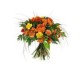 Ramo De Flores Naturales Grande En Tonos Naranjas