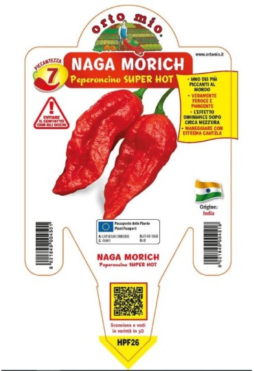 Pimiento Picante Naga Morich Rojo M14