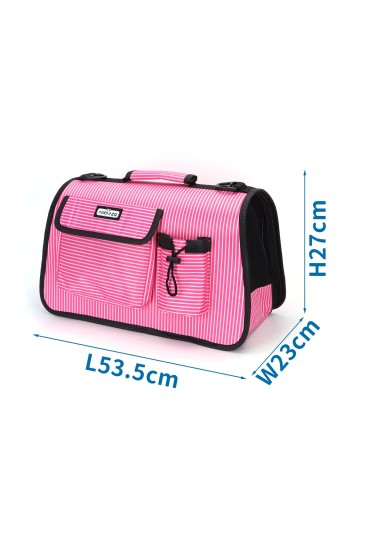 Bolsa De Mascota Con Rayas M Rosa