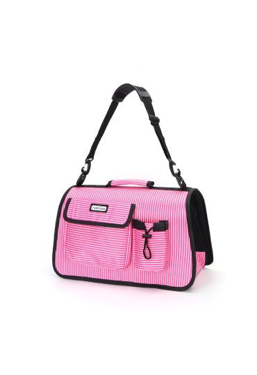 Bolsa De Mascota Con Rayas M Rosa