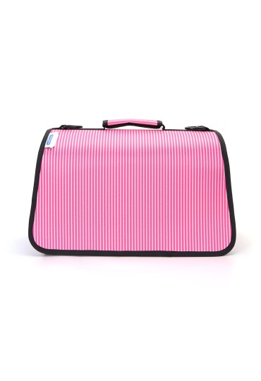 Bolsa De Mascota Con Rayas M Rosa