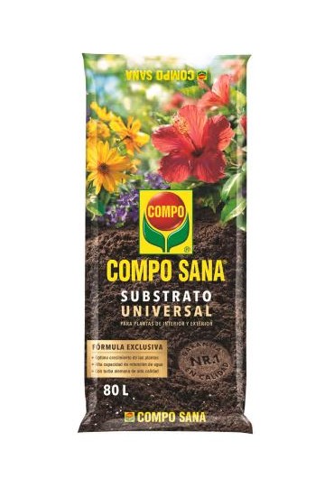 Terreau Universel COMPO Sana 50 Litres - Avec Engrais 12 Semaines - Pour Plantes Intérieur, Balcon, Jardin - Perlite