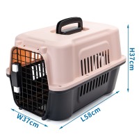 Transportin Avion Rosa/Negro 58X37x37