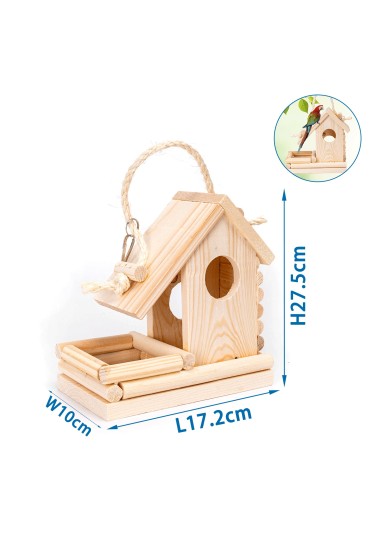 Nido Para Pajaros De Madera 17.2X10x24.5Cm