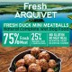Arquivet Fresh Mini Albóndigas Con Pato 200 Gr.