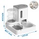 Dispensacor De Comida Para Mascotas 2  En 1 Gris