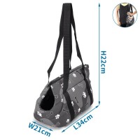 BOLSO ESTAMPADO PARA MASCOTAS NEGRO