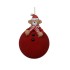 Bola Navidad Roja Con Oso 8Cm