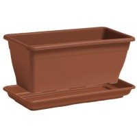 JARDINERA PLASTICO DOMUS BRONCE