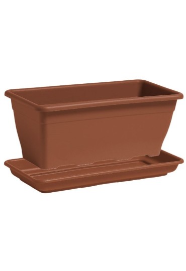 JARDINERA PLASTICO DOMUS BRONCE